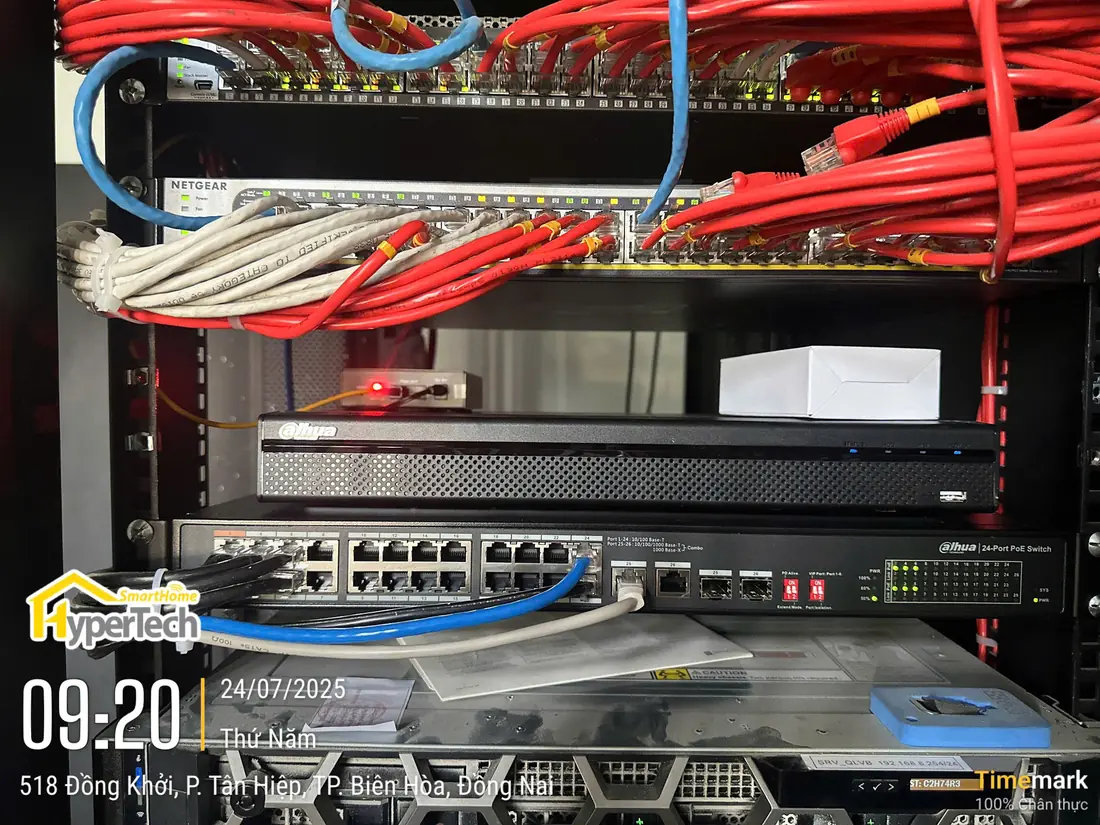 Tủ rack đánh nhãn, có sơ đồ bàn giao — Sở NN&PTNT Đồng Nai
