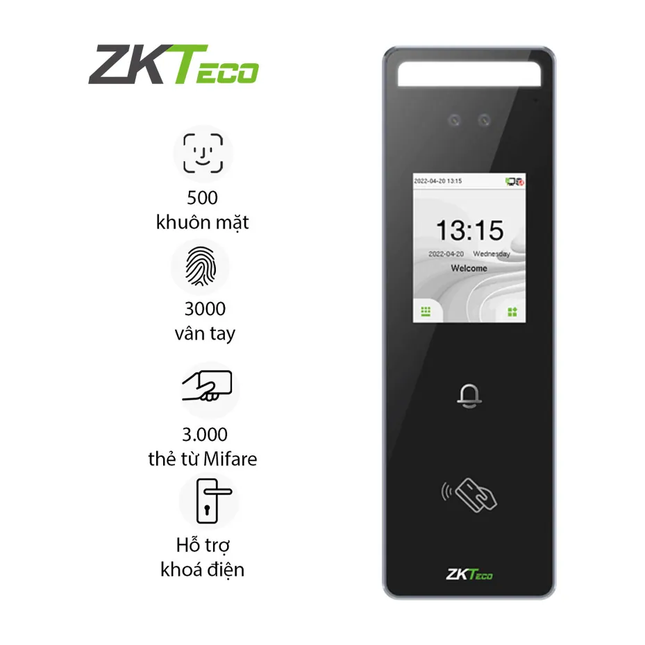Máy chấm công khuôn mặt ZKTeco SpeedFace-V3L